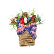 Maxbell Patriotic Independence Day Wreath Front Door Wreath for Home Window on Sale