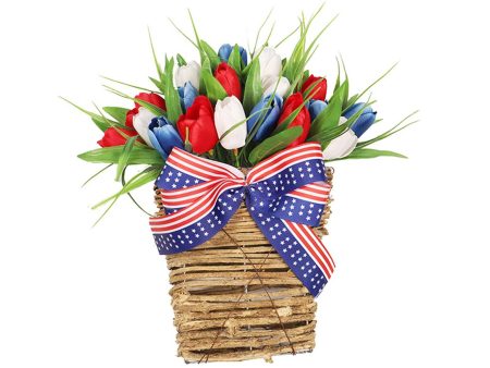 Maxbell Patriotic Independence Day Wreath Front Door Wreath for Home Window on Sale