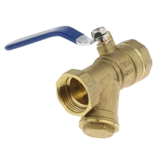 Maxbell 1  Brass Ball Valve Shut Off Female Thread with Filter Strainer DN25 Sale